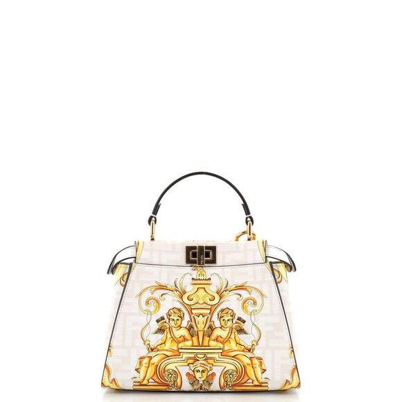 Fendi x Versace Fendace Peekaboo Bag Printed Zucca Leather Mini Neutral, Print - Picture 3 of 6